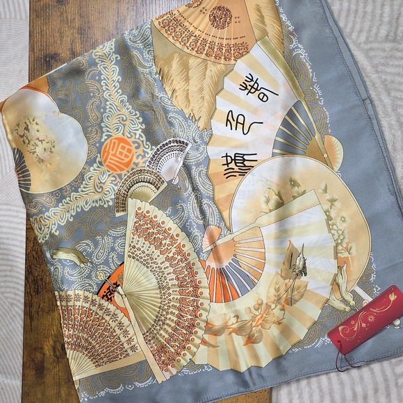 Silk Chinese Scarf - Picture 2 of 5